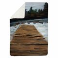 Begin Home Decor 60 x 80 in. Dock & Lake-Sherpa Fleece Blanket 5545-6080-CO109